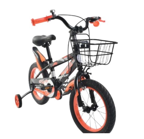 صورة دراجة أطفال رالي برتقالي وأزرق مقاس 14,16